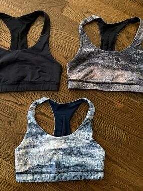 lululemon athletica Racerback Sports Bras - Black, Blue, Pink (3-pack)